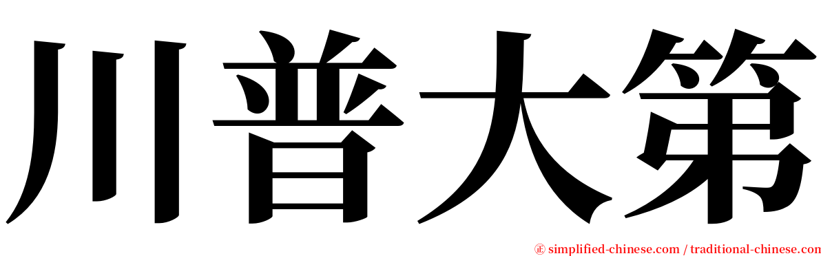 川普大第 serif font