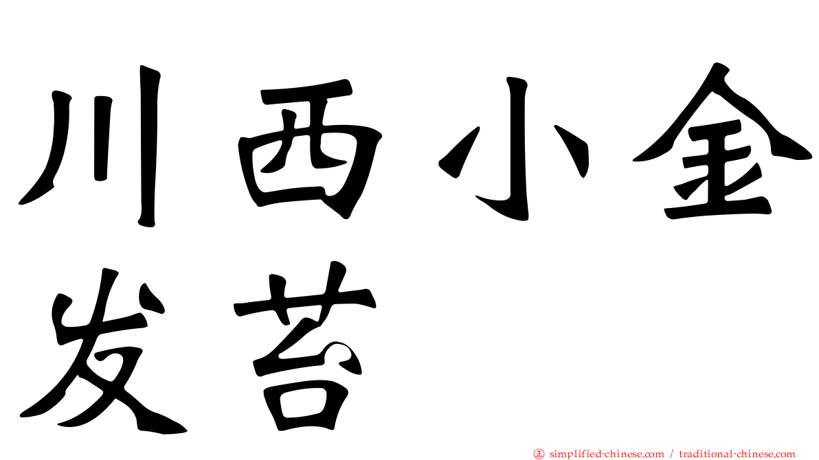 川西小金发苔
