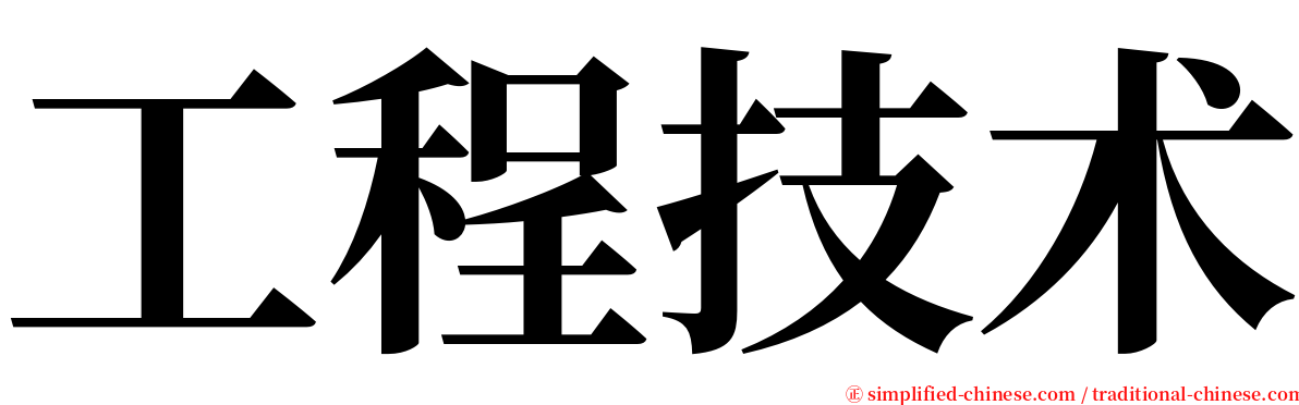 工程技术 serif font