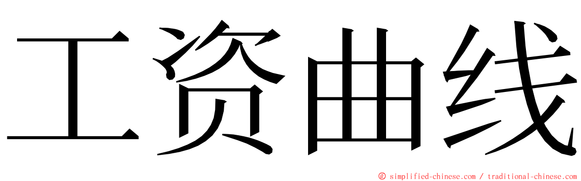 工资曲线 ming font
