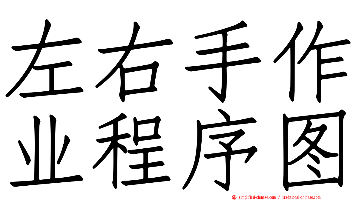 左右手作业程序图