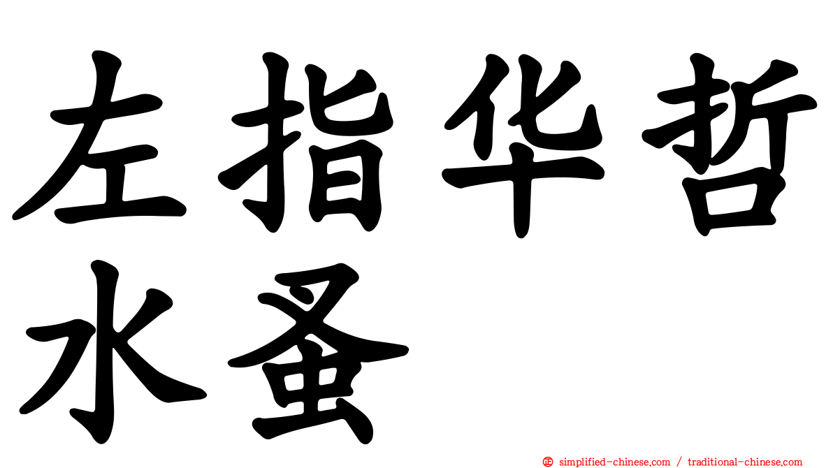 左指华哲水蚤
