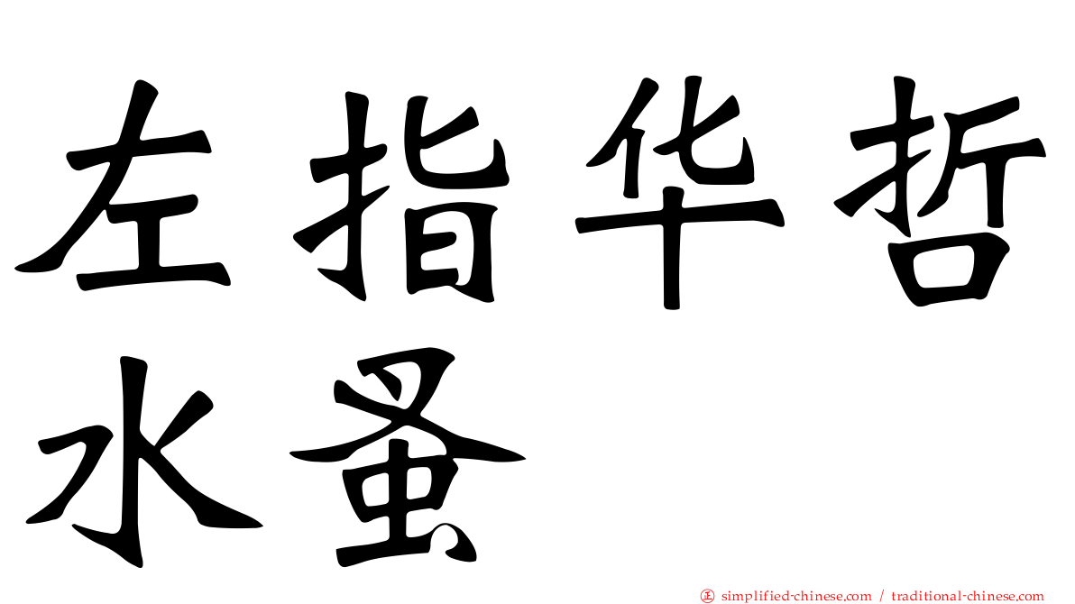左指华哲水蚤