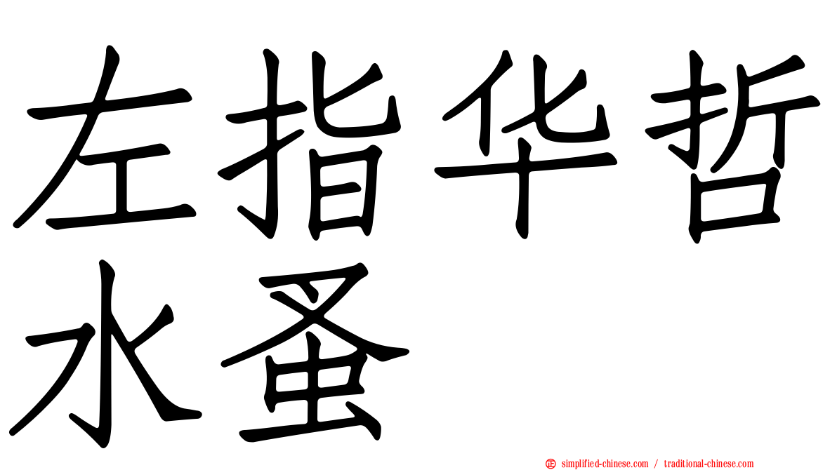 左指华哲水蚤