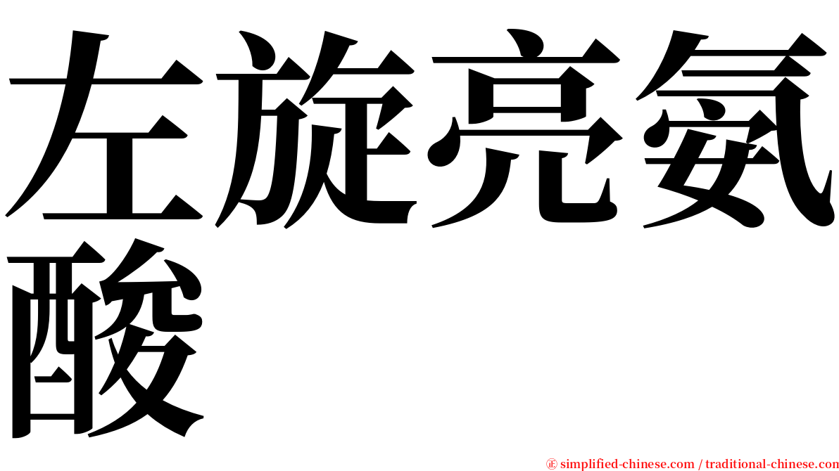 左旋亮氨酸 serif font