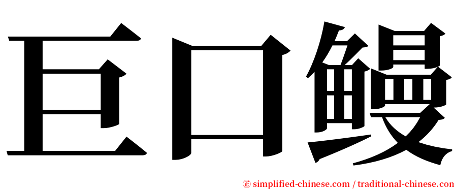 巨口鳗 serif font