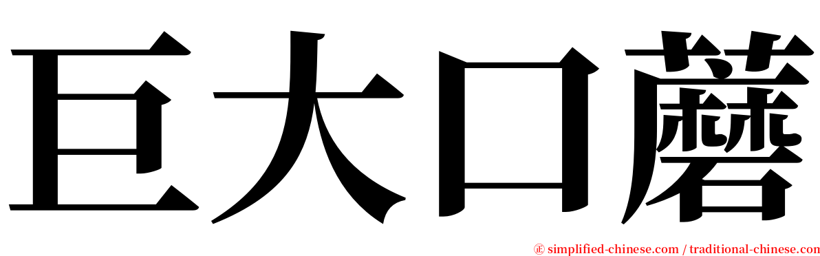 巨大口蘑 serif font