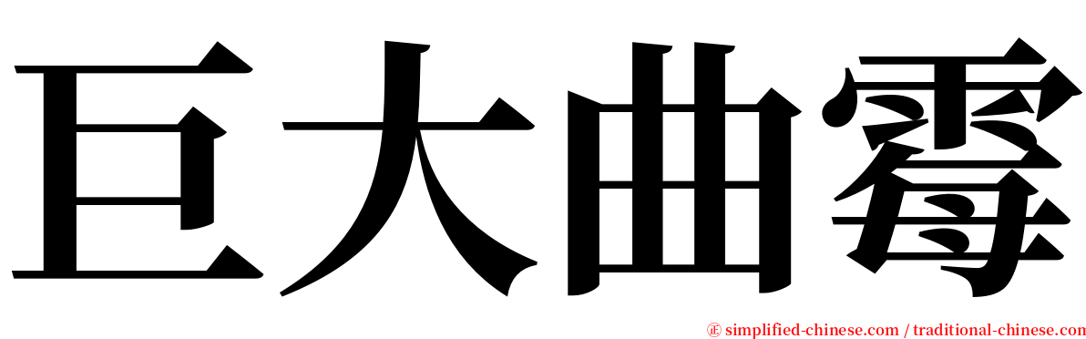 巨大曲霉 serif font