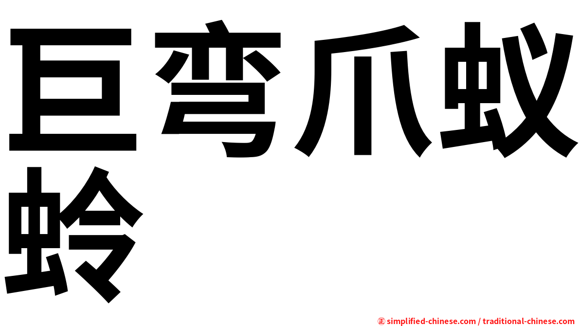 巨弯爪蚁蛉
