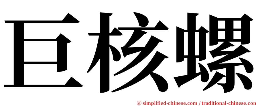 巨核螺 serif font
