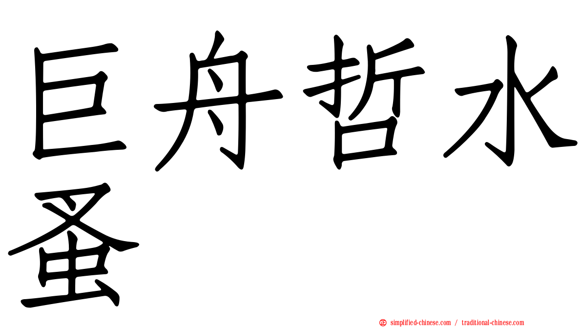 巨舟哲水蚤