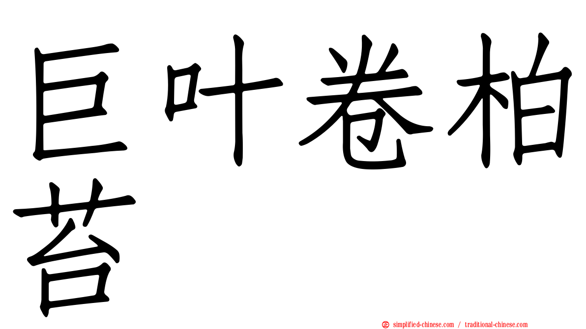 巨叶卷柏苔