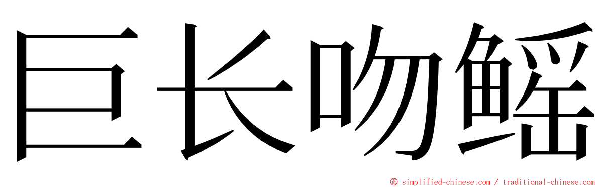 巨长吻鳐 ming font
