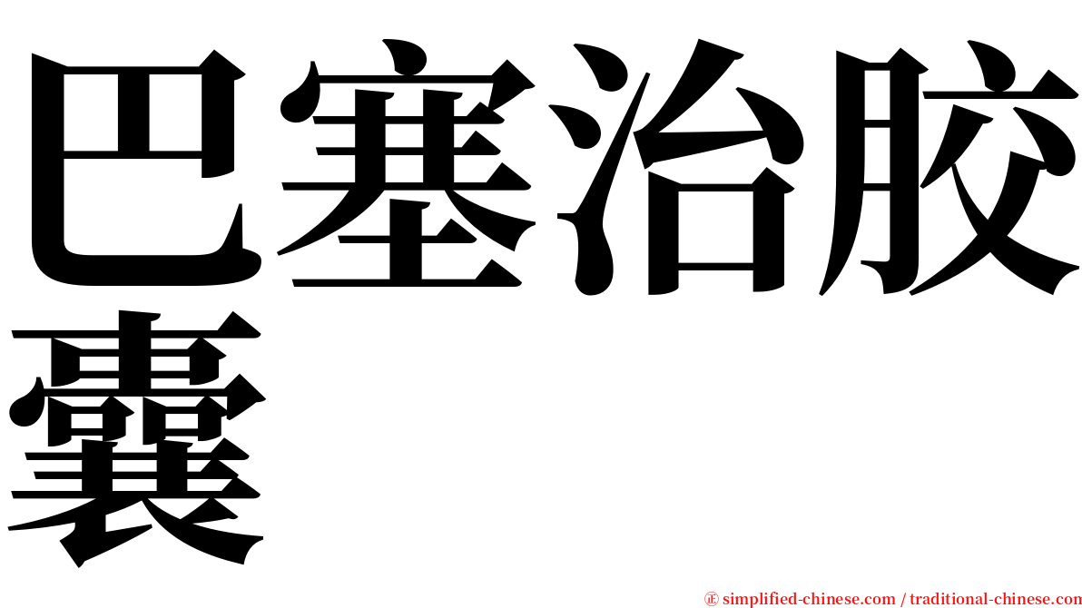 巴塞治胶囊 serif font