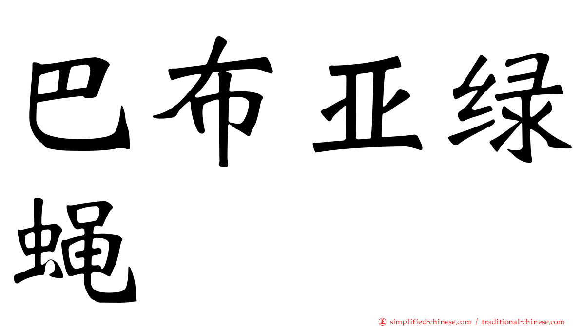 巴布亚绿蝇