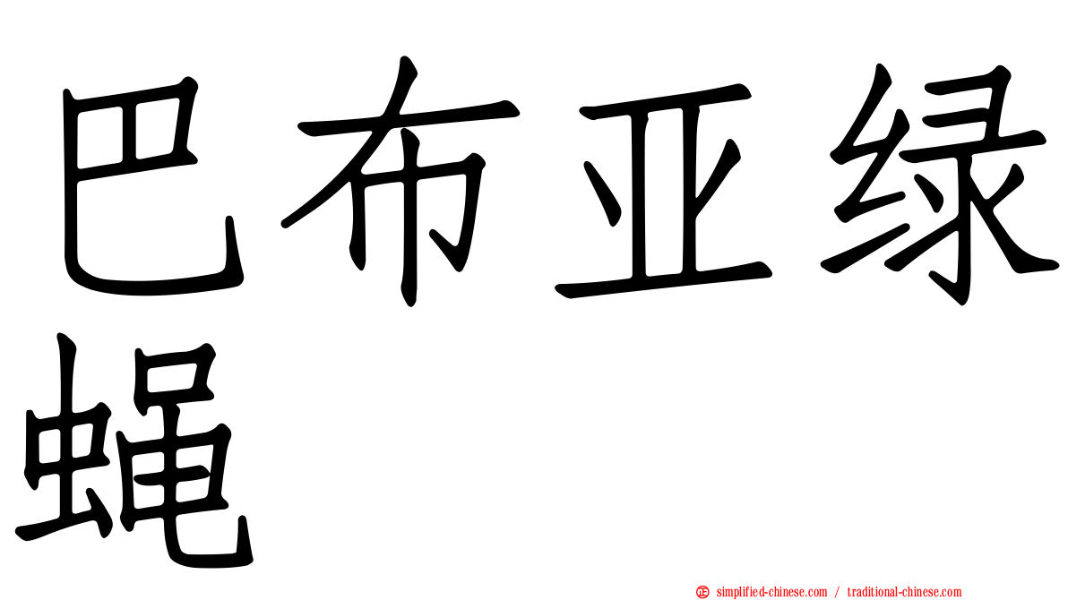 巴布亚绿蝇