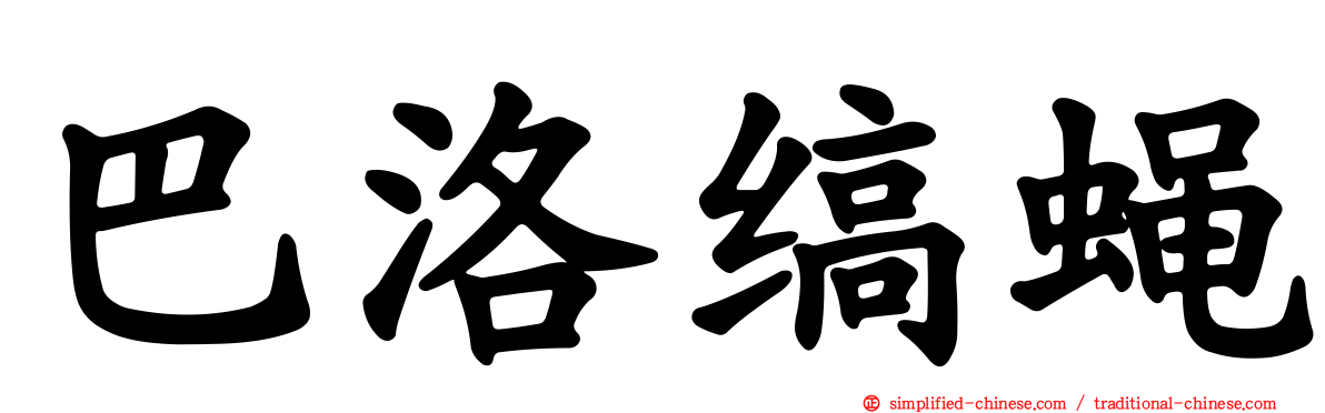 巴洛缟蝇
