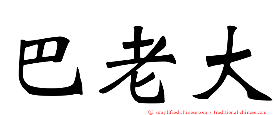 巴老大