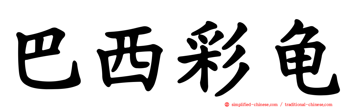 巴西彩龟
