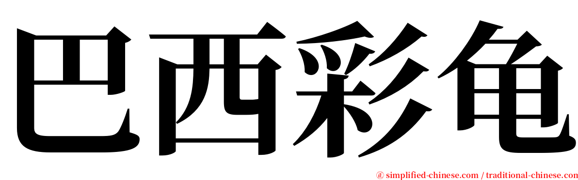 巴西彩龟 serif font
