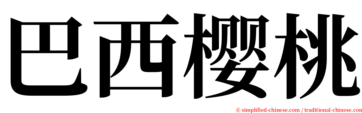 巴西樱桃 serif font