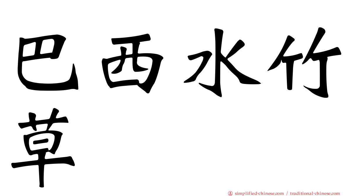 巴西水竹草