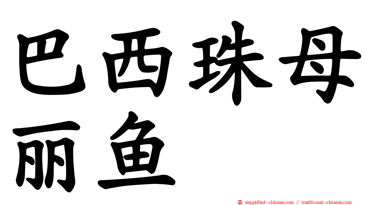 巴西珠母丽鱼
