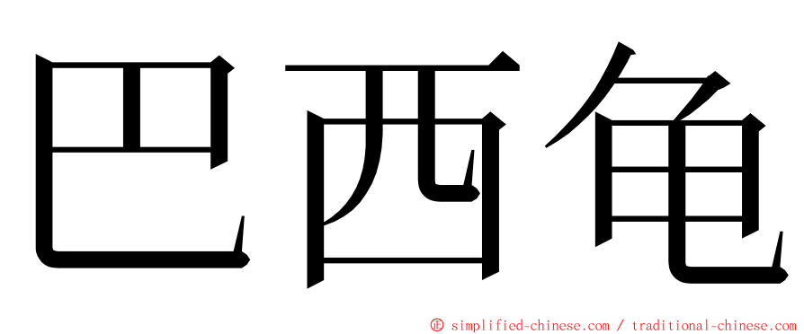 巴西龟 ming font