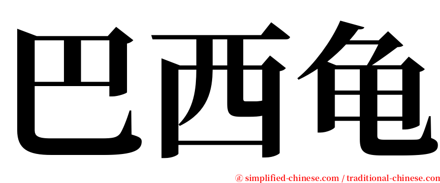 巴西龟 serif font