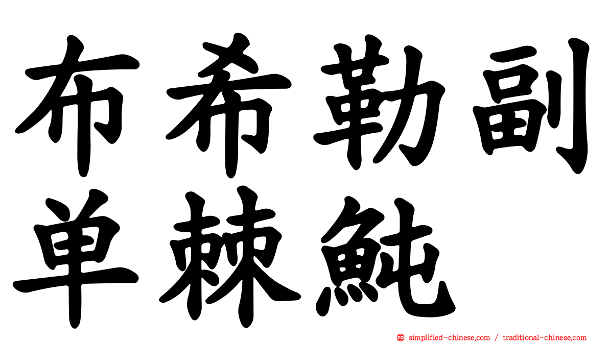 布希勒副单棘鲀
