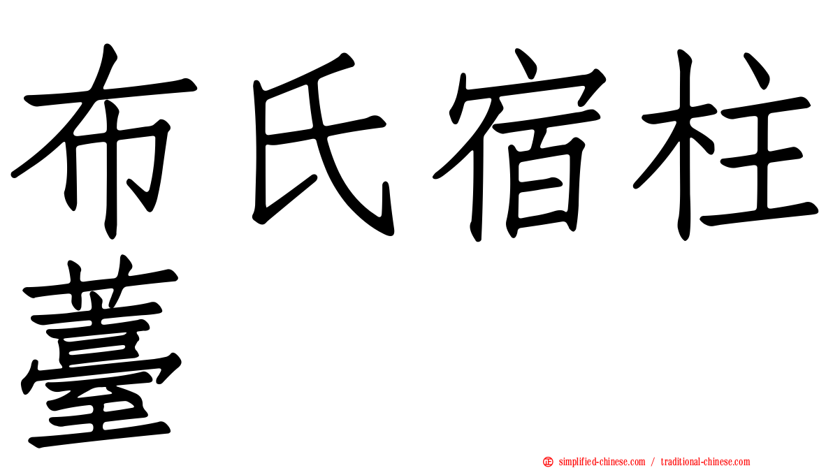 布氏宿柱薹