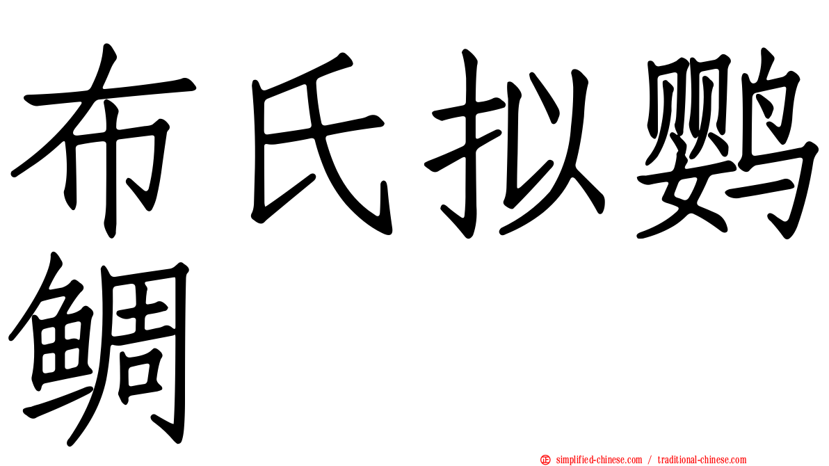 布氏拟鹦鲷