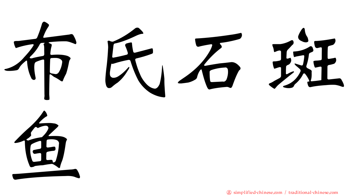 布氏石斑鱼