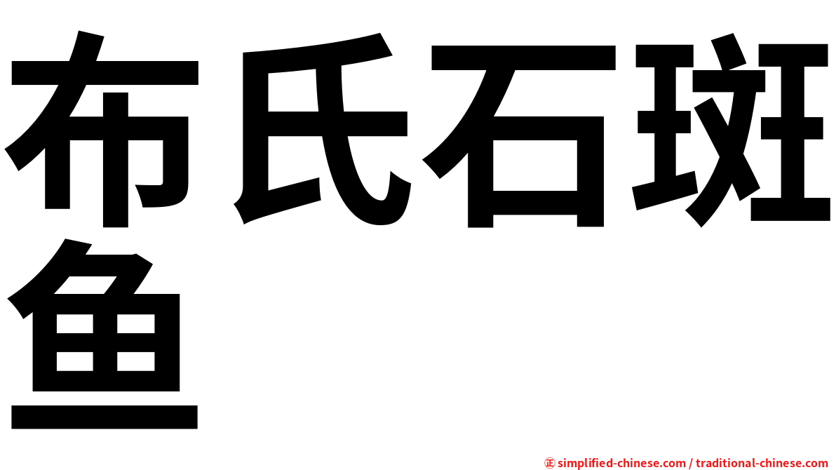 布氏石斑鱼