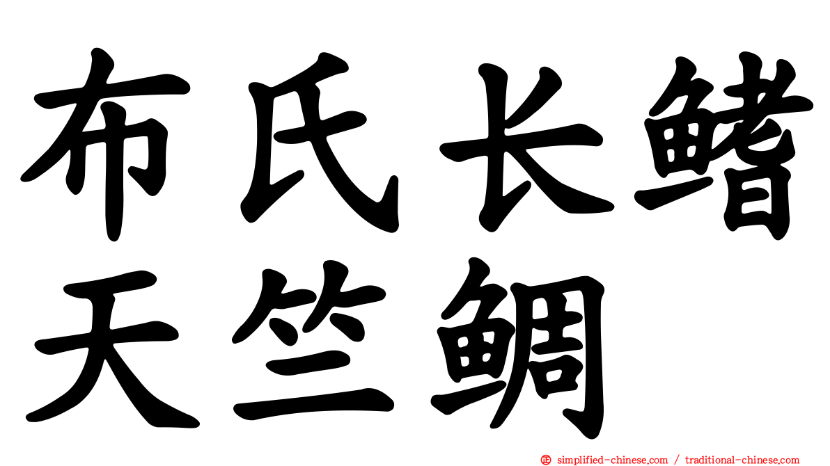 布氏长鳍天竺鲷