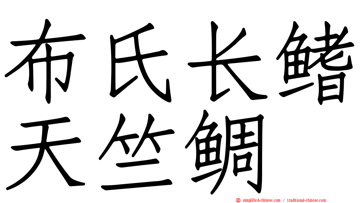 布氏长鳍天竺鲷