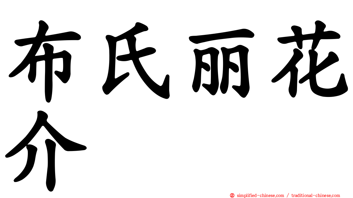 布氏丽花介