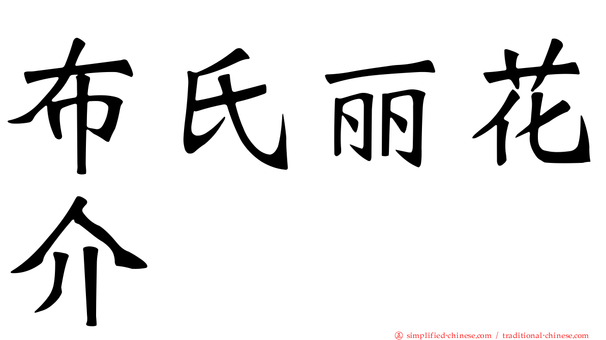 布氏丽花介