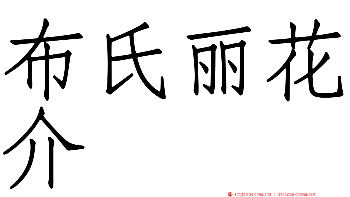 布氏丽花介