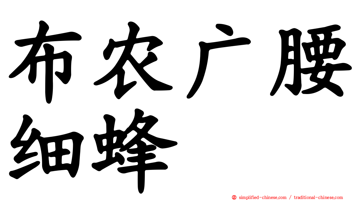 布农广腰细蜂