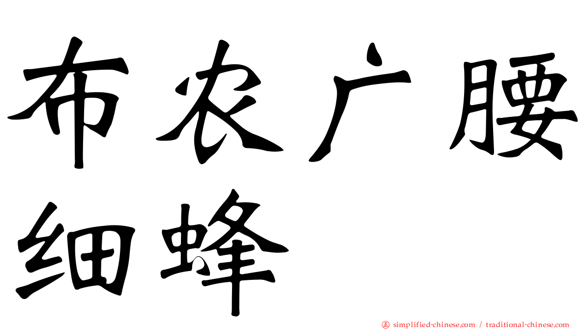 布农广腰细蜂