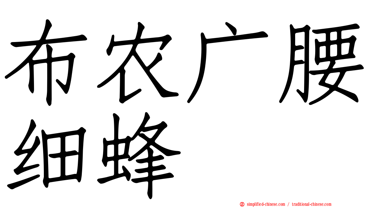 布农广腰细蜂