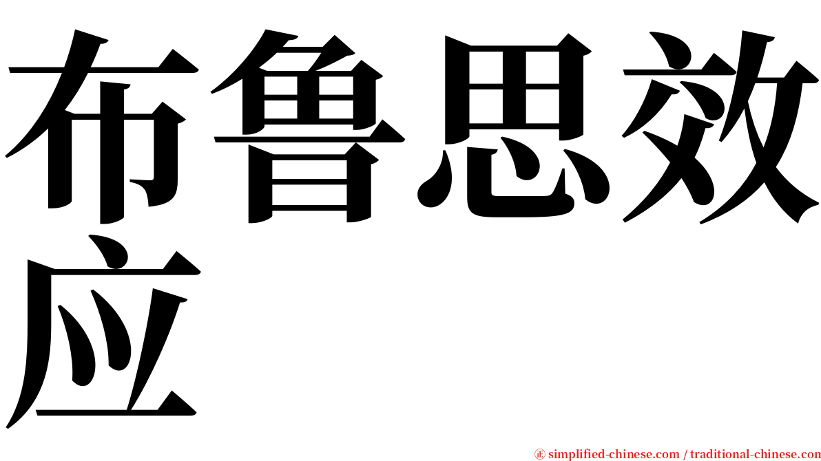 布鲁思效应 serif font
