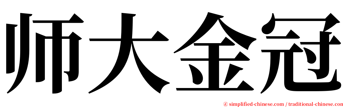 师大金冠 serif font