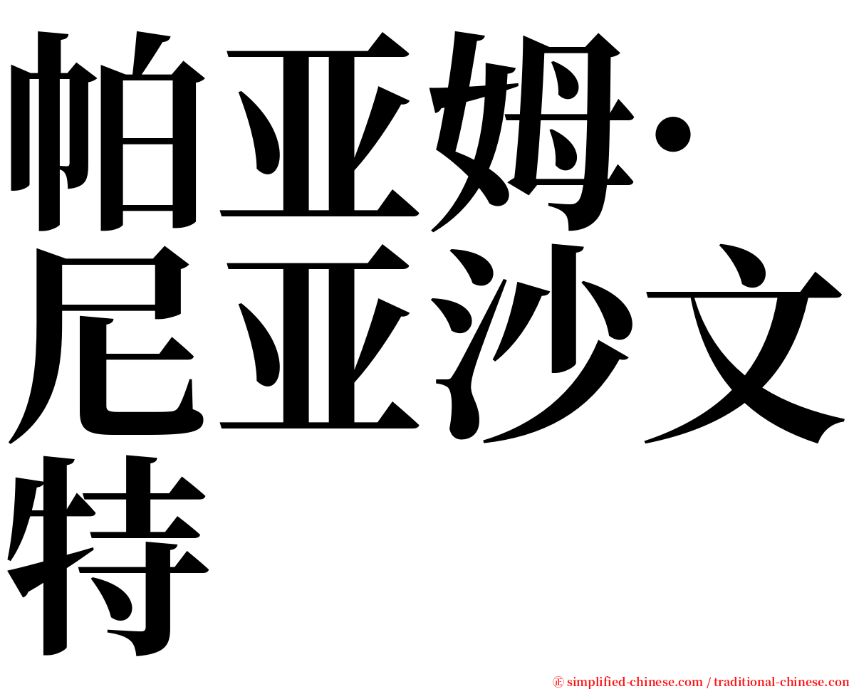 帕亚姆·尼亚沙文特 serif font