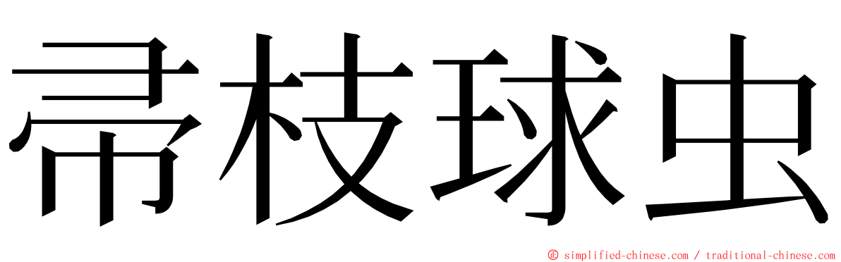 帚枝球虫 ming font