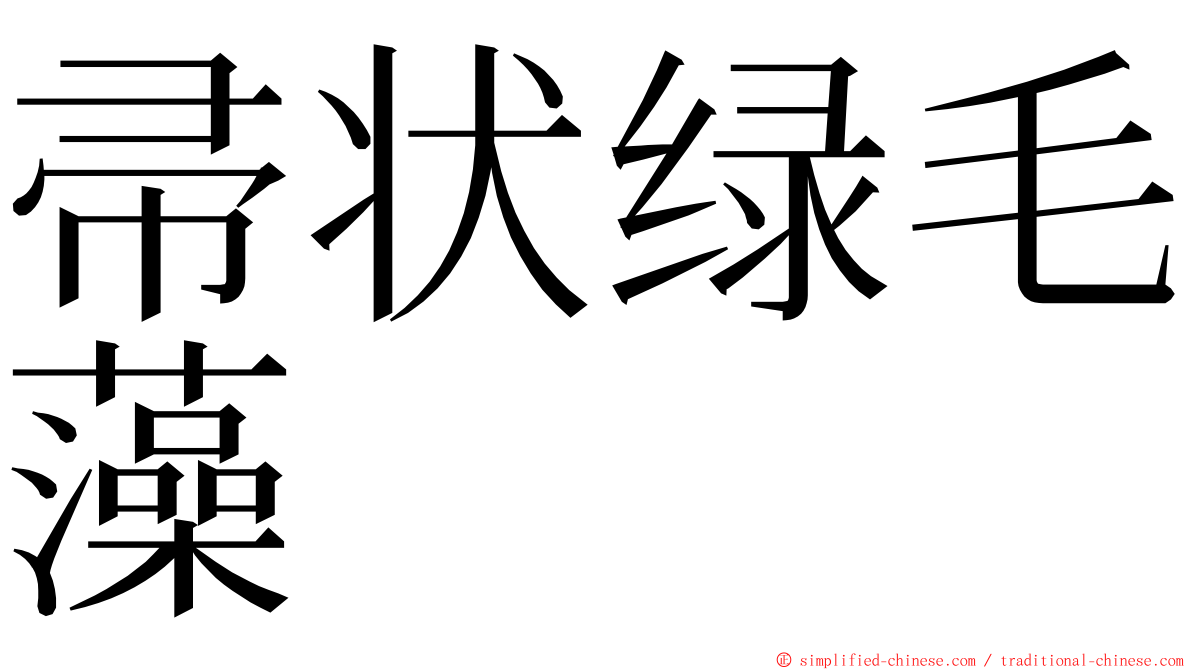 帚状绿毛藻 ming font