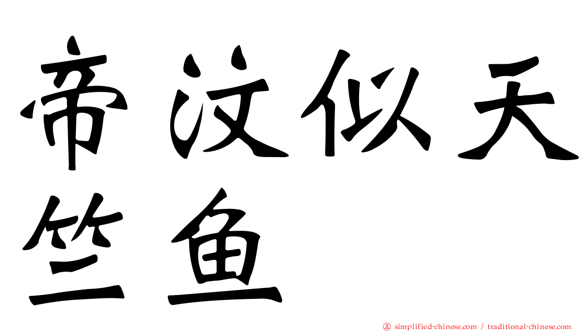 帝汶似天竺鱼
