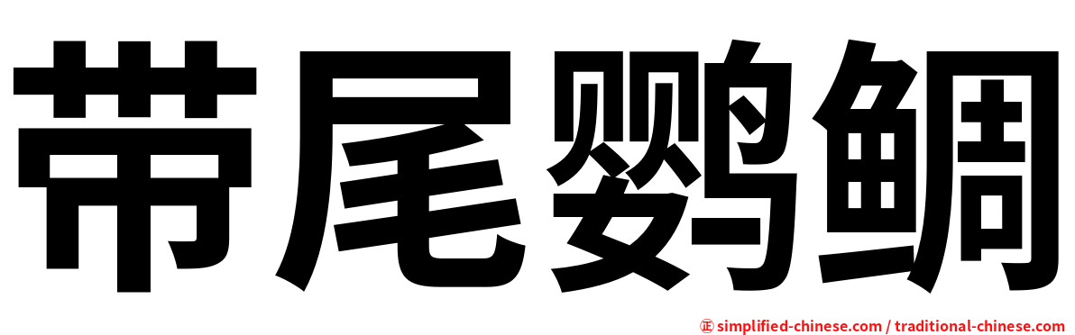 带尾鹦鲷