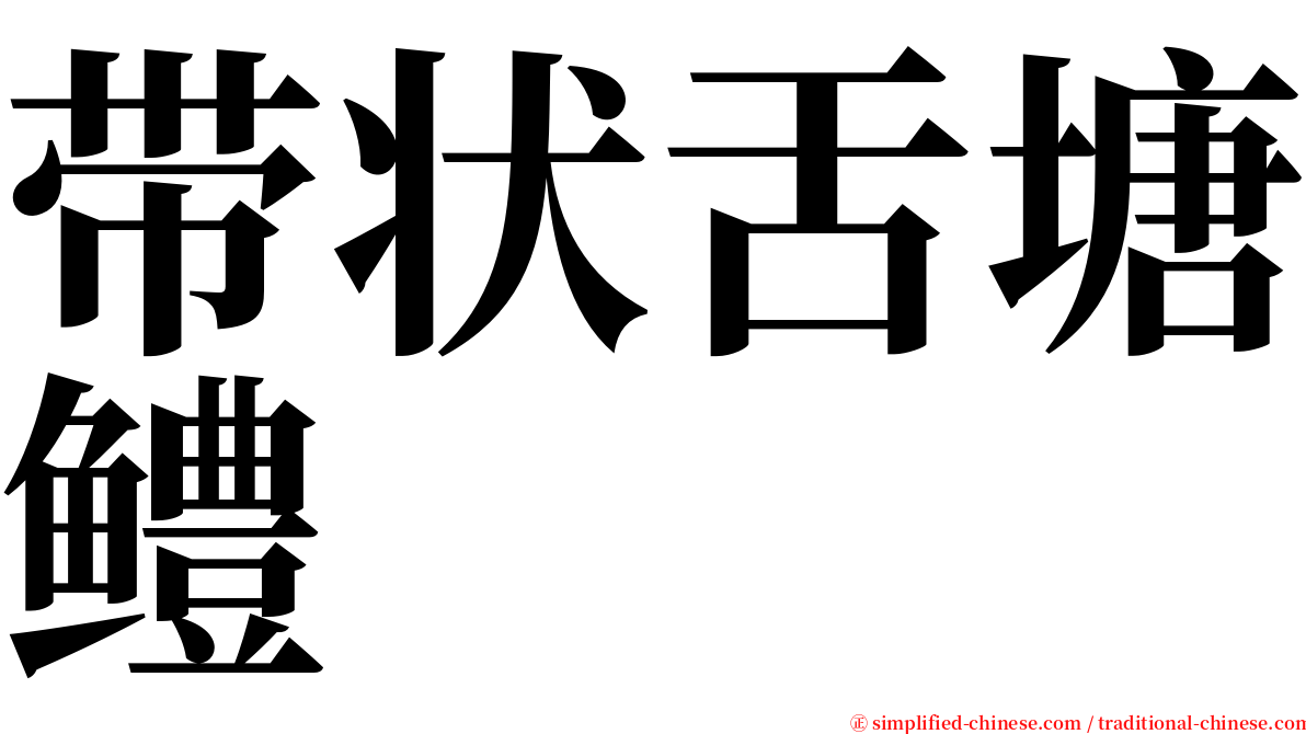 带状舌塘鳢 serif font